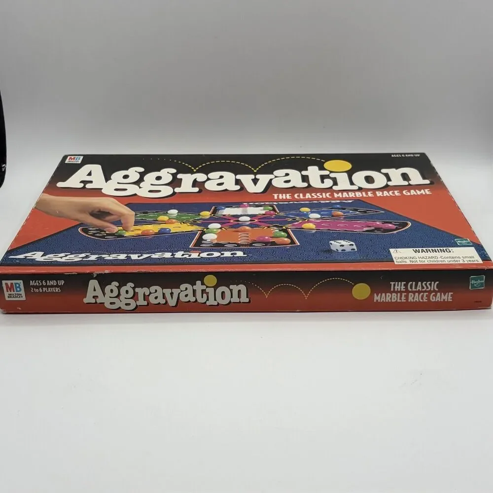 Aggravation The Classic Marble Race Game Milton Bradley Vintage 1999 Complete